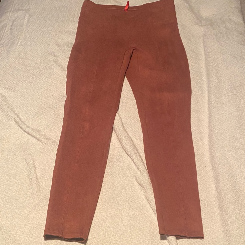 SPANX faux suede mauve Leggings